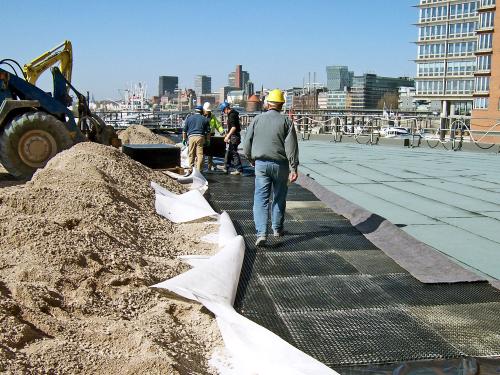 Building site on a roof